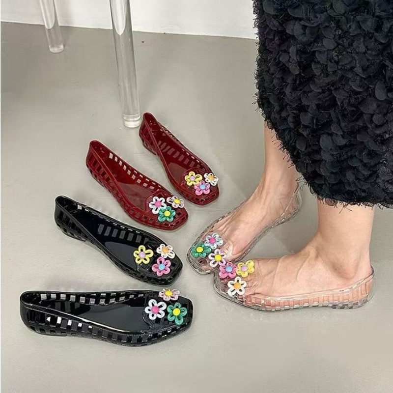Women'S Accessories And Jewelry - أحذية جيلي مفرغة بتصميم كاواي دوبامين