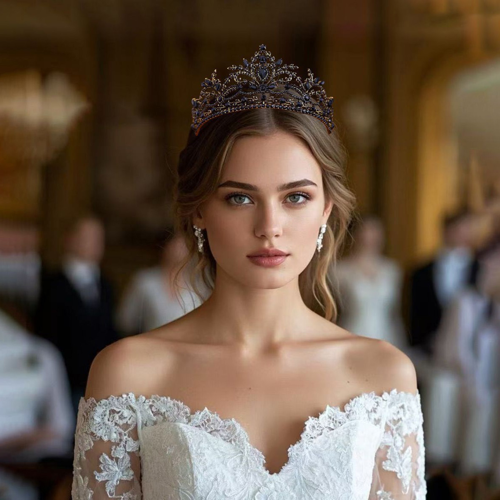 Women Accessories For Gift - تاج زفاف براق للحفلات والمناسبات، إكسسوار