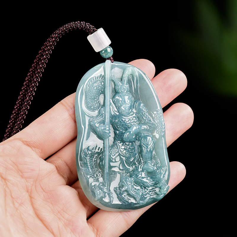 Women Accessories For Gift - قلادة الملك القرد من اليشم البورمي،