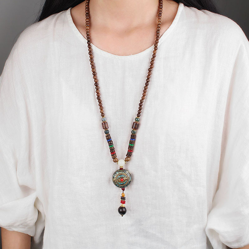 نيبال قلادة سترة سلسلة خشبية ب - مراجعة Women Accessories Nepal وسعره