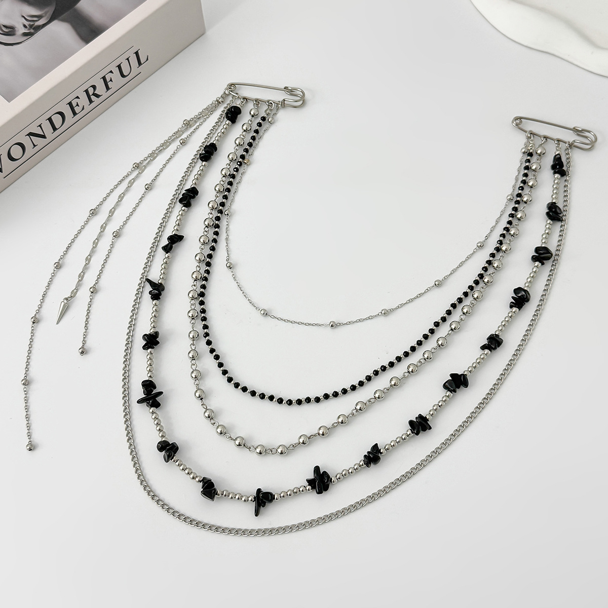 بروش كريستال طويل بتصميم بانك  - مراجعة Women'S Accessories And Jewelry وسعره