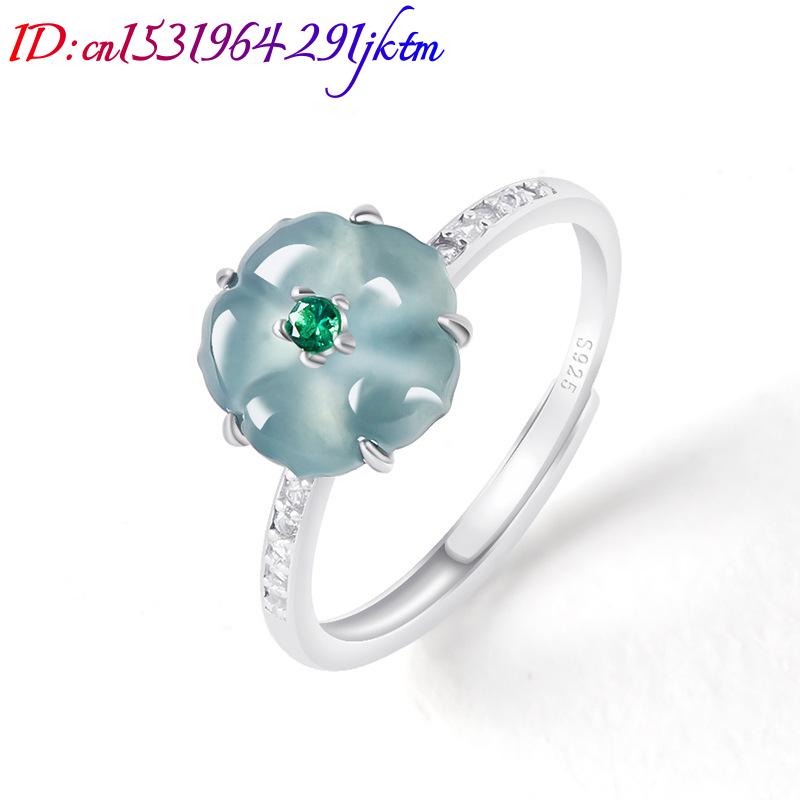خواتم زهرة اليشم البورمي الأزر - مراجعة Women Accessories For Gift وسعره