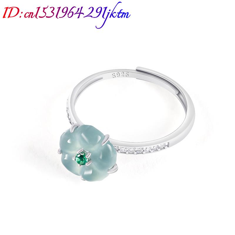 خواتم زهرة اليشم البورمي الأزر - مراجعة Women Accessories For Gift وسعره