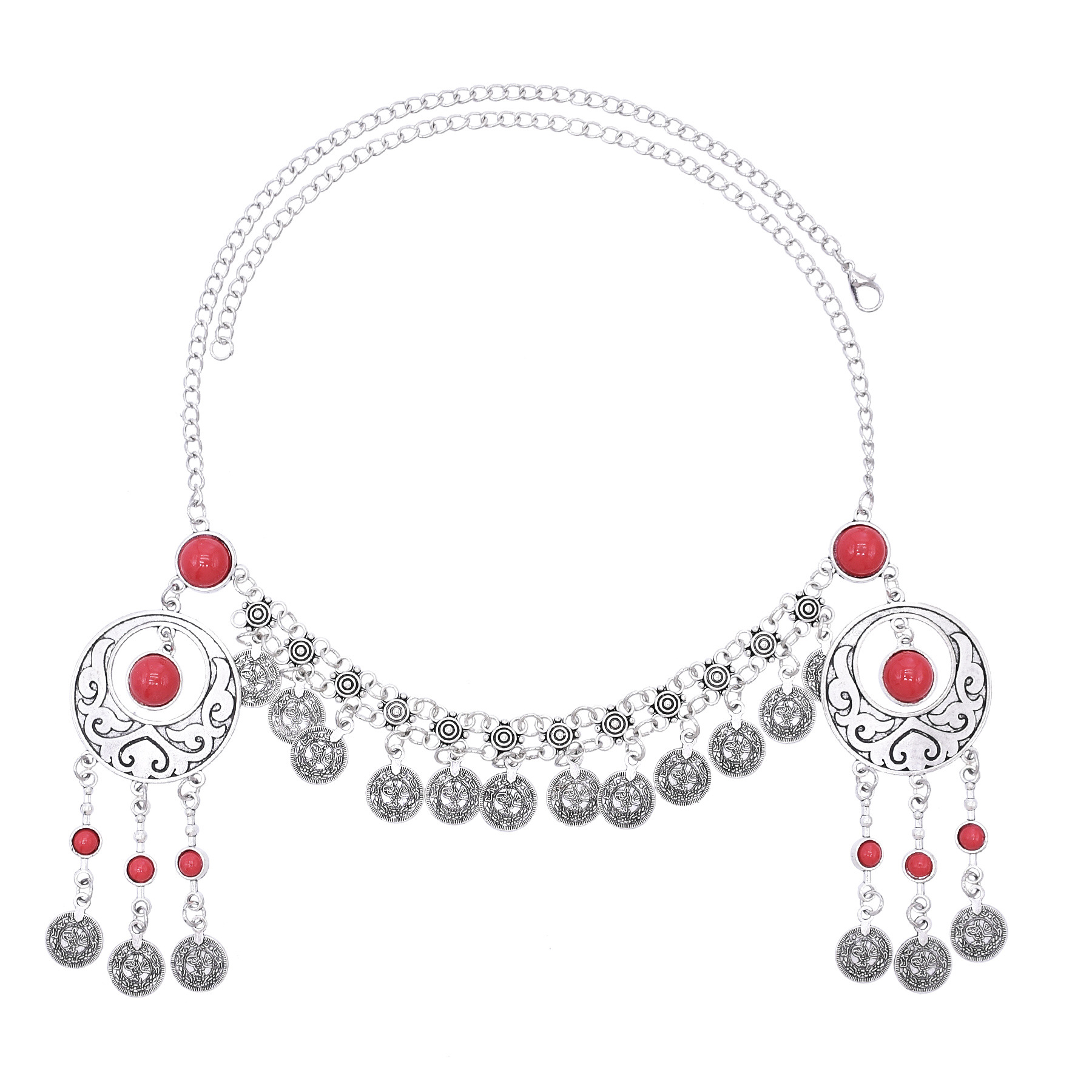 سلسلة رأس عتيقة بلون فضي مع عم - مراجعة Women Accessories Nepal وسعره