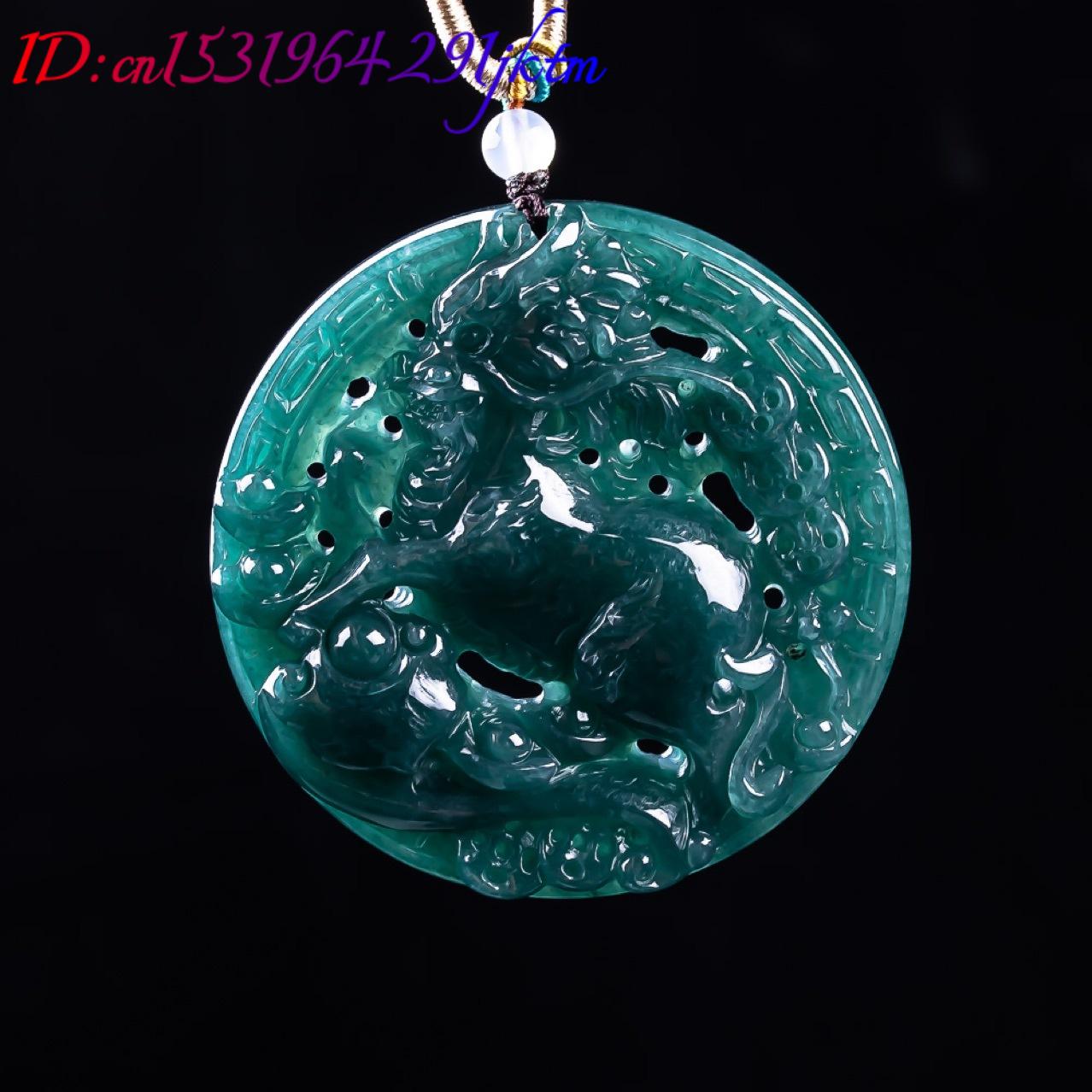قلادة التنين من اليشم البورمي، - مراجعة Women Accessories For Gift وسعره