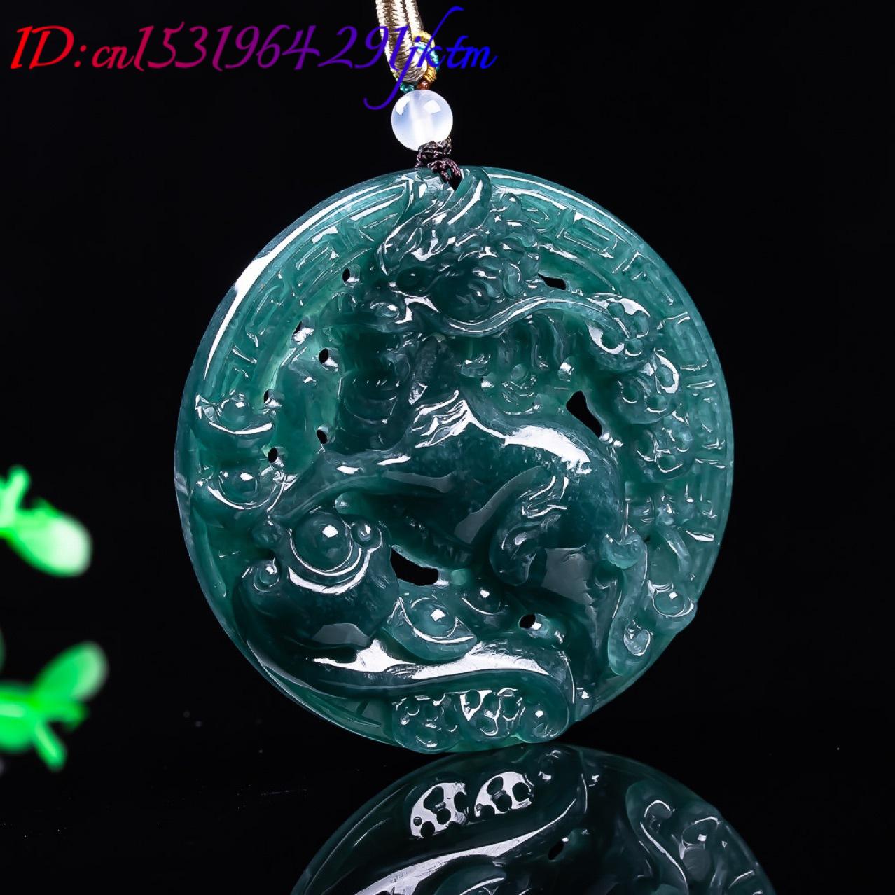قلادة التنين من اليشم البورمي، - مراجعة Women Accessories For Gift وسعره