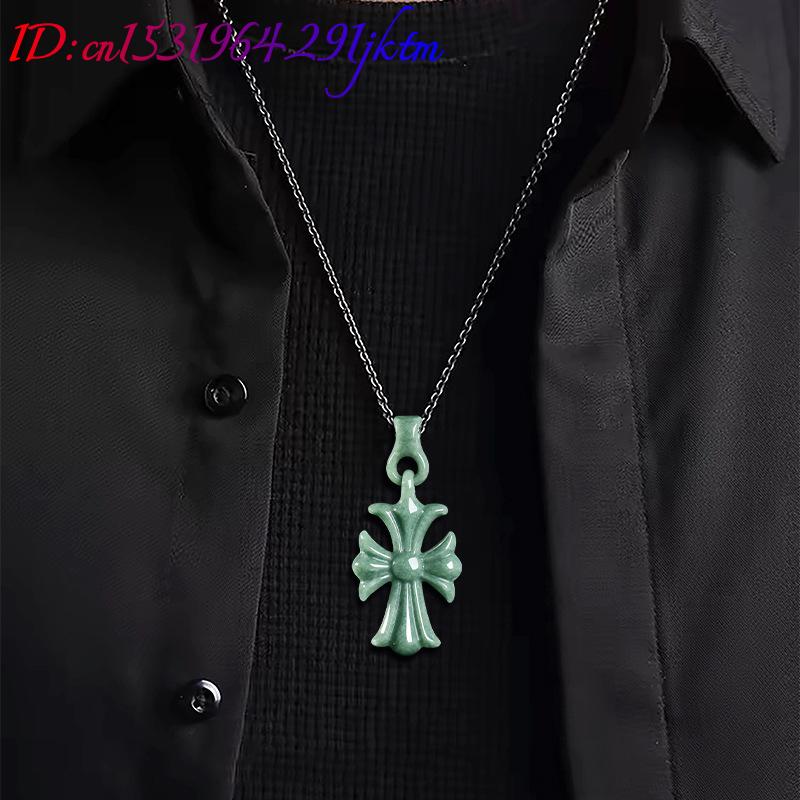 قلادة صليب من اليشم البورمي ال - مراجعة Women Accessories For Gift وسعره