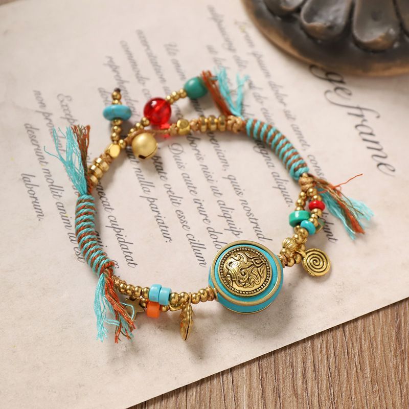 التبتية الرجعية المنسوجة سوار  - مراجعة Women Accessories Nepal وسعره
