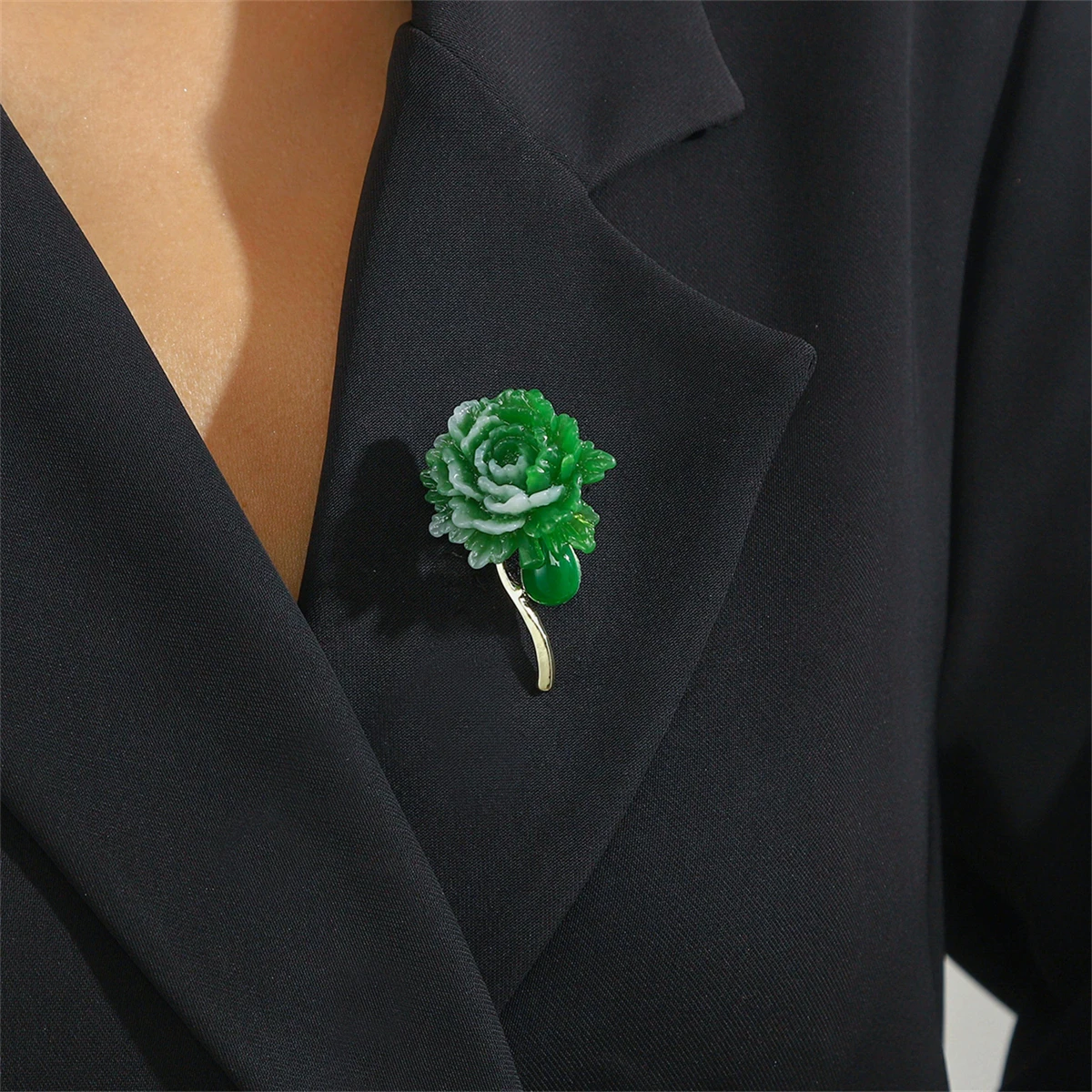 دبوس زهرة الفاوانيا الخضراء ال - مراجعة Women'S Accessories And Jewelry وسعره