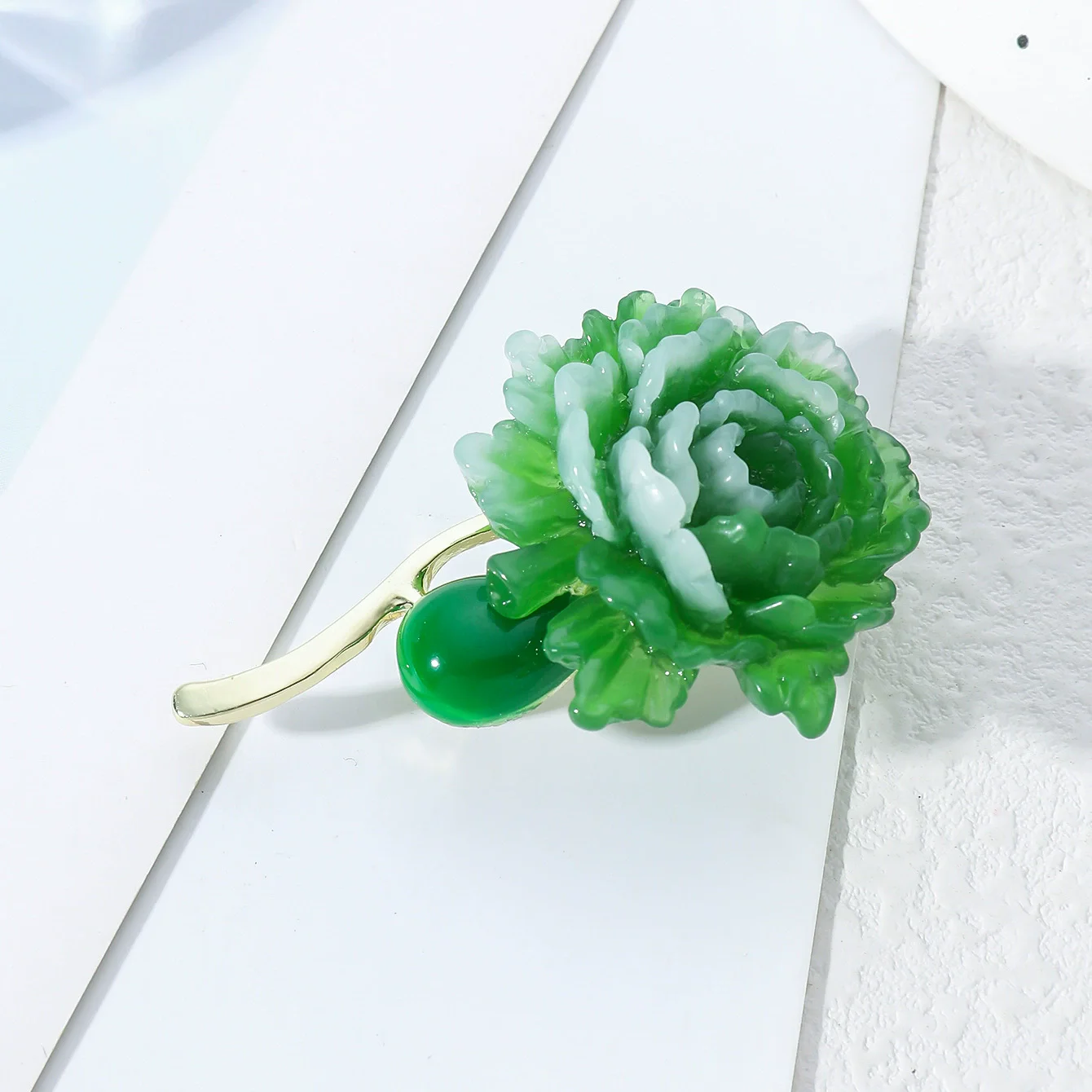 دبوس زهرة الفاوانيا الخضراء ال - مراجعة Women'S Accessories And Jewelry وسعره
